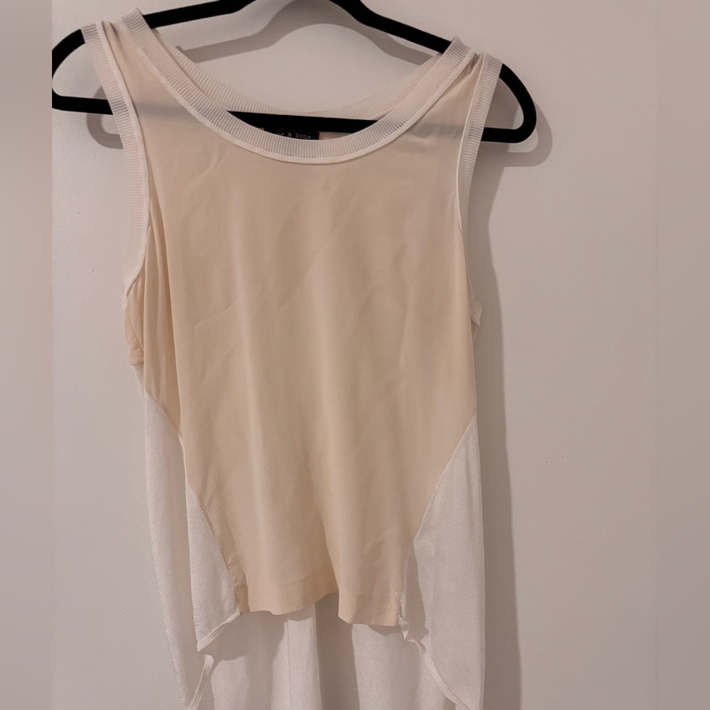 Rag & Bone Cream and White Tank Top
